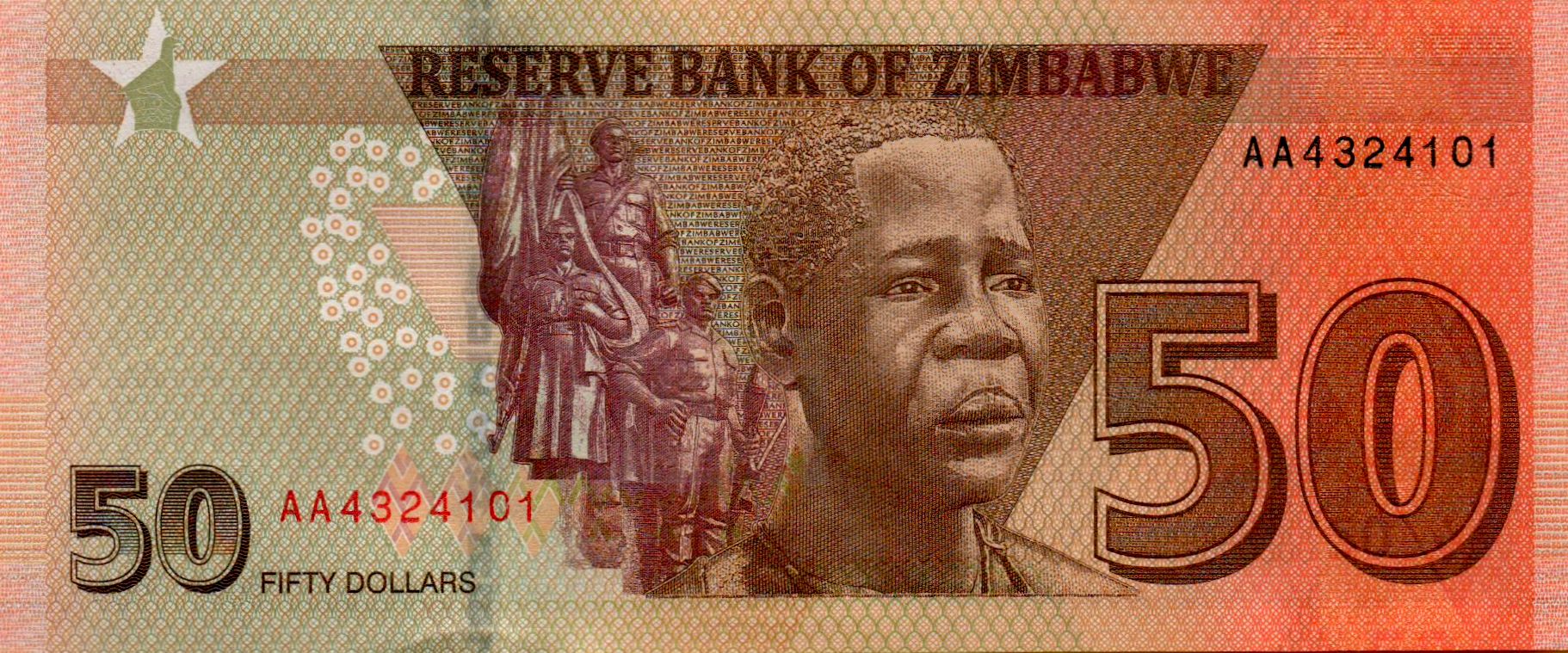 Zimbabwe 50 2021 UNC P-NEW
